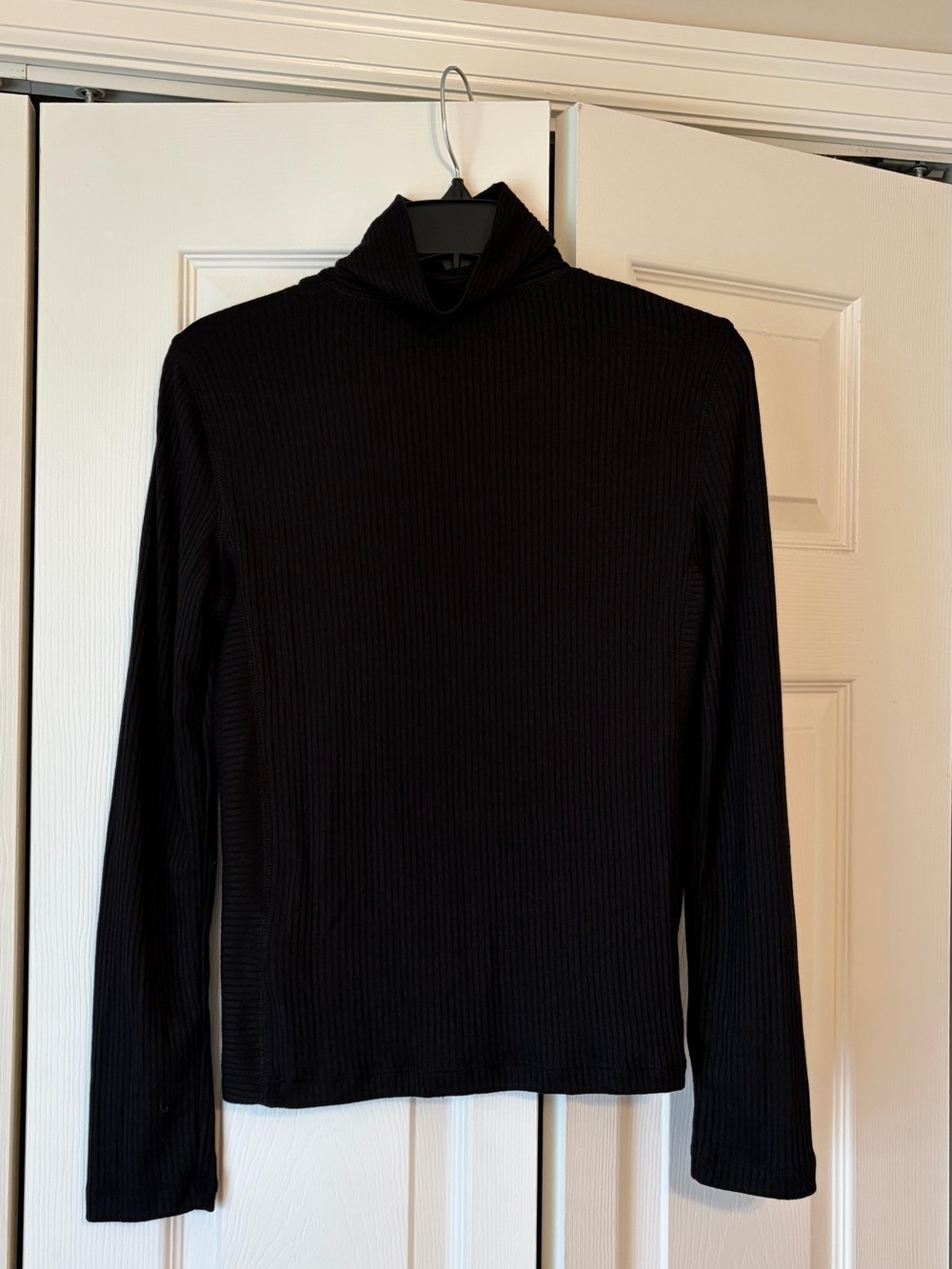 Madewell Small Black Ribbed Turtleneck Sweater